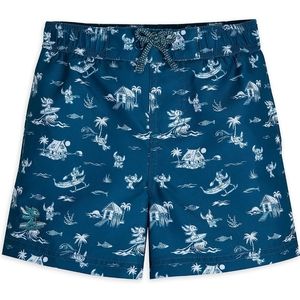Disney Lilo And Stitch Blue Boys Swim Trunks 5/6